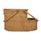 Hello Honey® Natural Oval Wicker Picnic Basket with Open Side Compartment